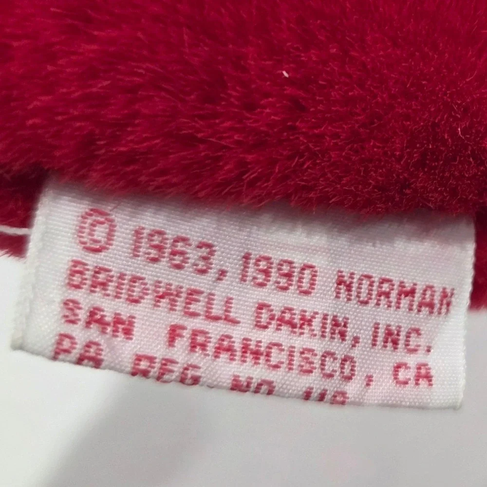 Vintage 1990 Dakin Clifford the Big Red Dog Plush Stuffed Animal Toy Red 9 Inch